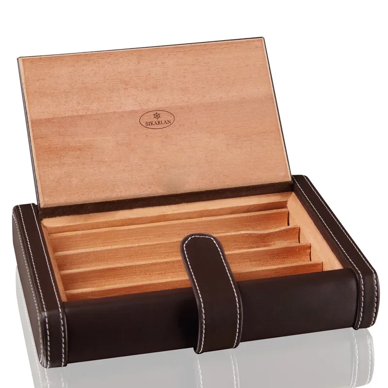 

LUXFO Cedar Wood Cigar Travel Humidor Box Portable Cigar Case Cigar Humidor Sigaren Box For Cigars