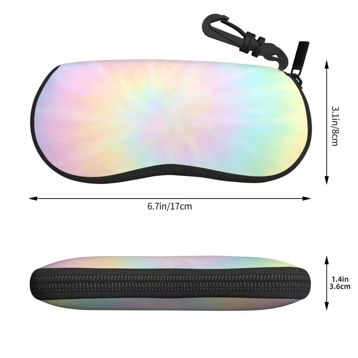 Tie Dye Pastel Wallpaper Shell Glasses Case Protector Sunglasses Box Women Men Soft Eyeglasses Bag Pouch