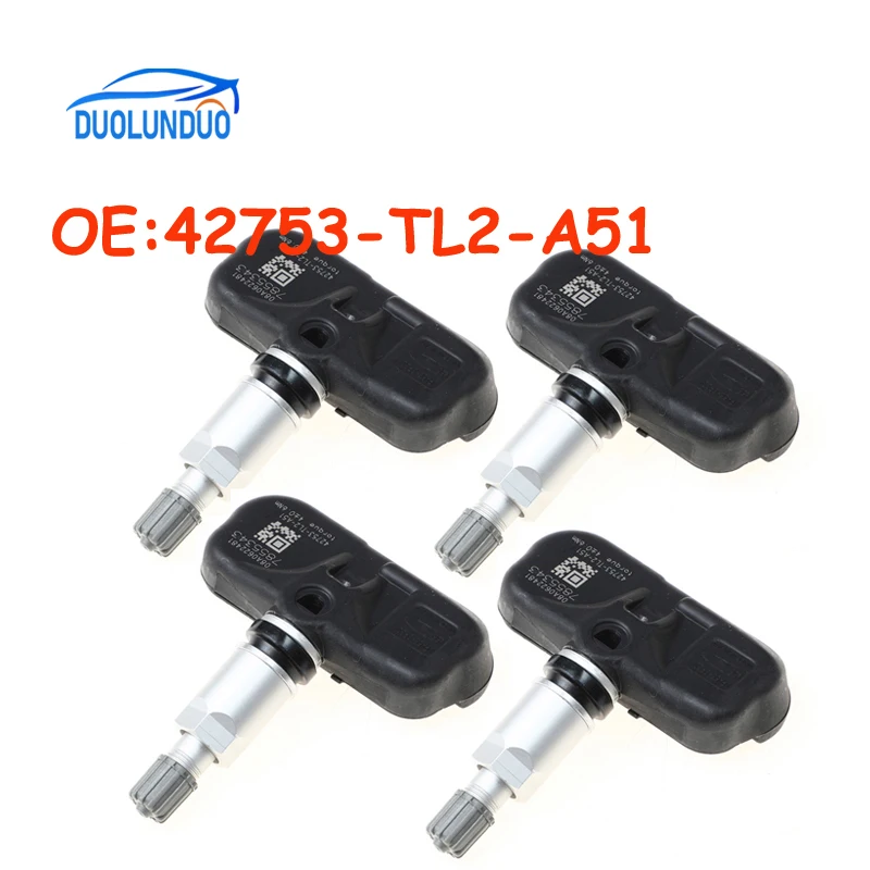 New 4pcs 42753-TL2-A51 For Honda 2009 ACURA TSX TPMS Tire Pressure Monitoring Sensor car Accessories 42753TL2A51