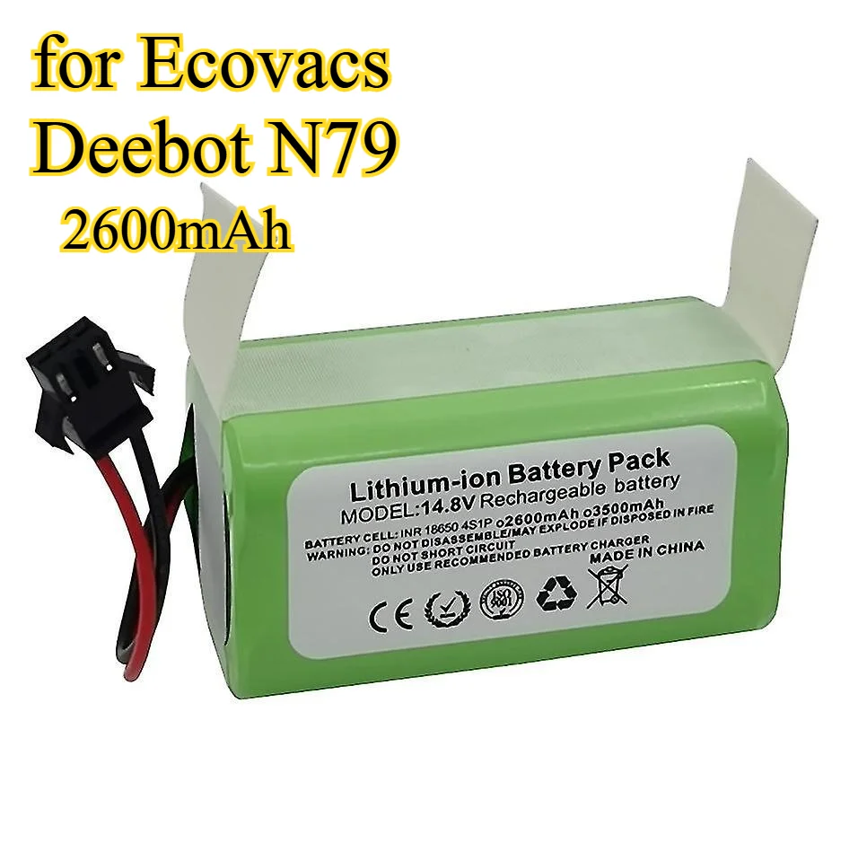 

Сменный литий-ионный аккумулятор 14,8 В, 2600 мАч для робота-пылесоса Ecovacs Deebot N79/N79S/DN622/EEUF для серии Ecovacs EEUF