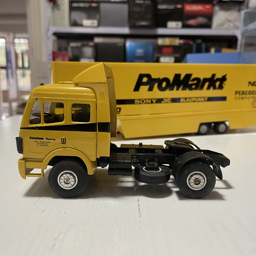 Die-cast 1:43 Scale Rare Benz Sk Promarkt Zakspeed 1994 Retro Box Truck Alloy Static Transporter Car Model Hobby Collection Gift