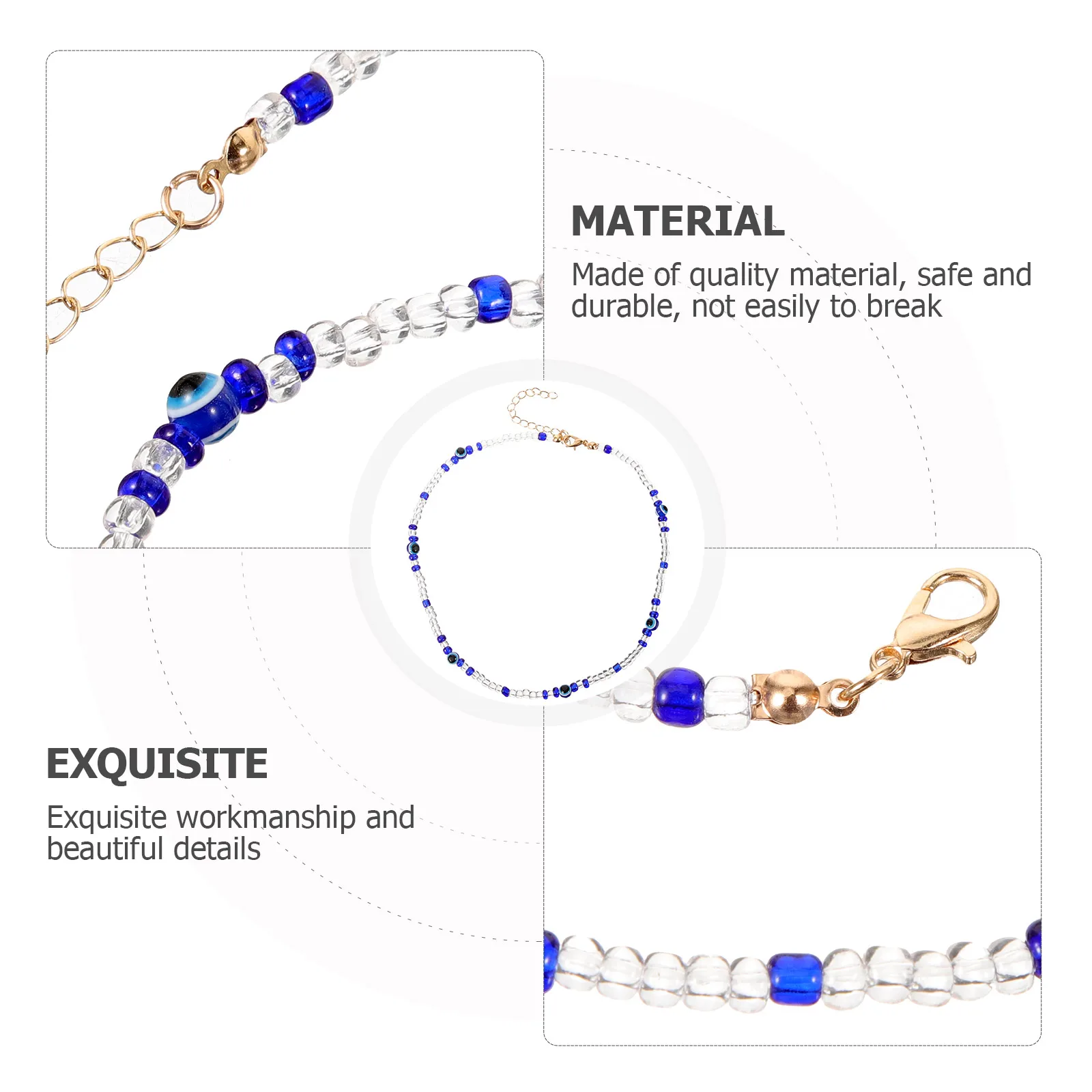 

Mizhu Clavicle Chain Necklace for Girls Women Teens Glass Beads Birthday Present Stylish Layering Jewelry Durable Lightweight