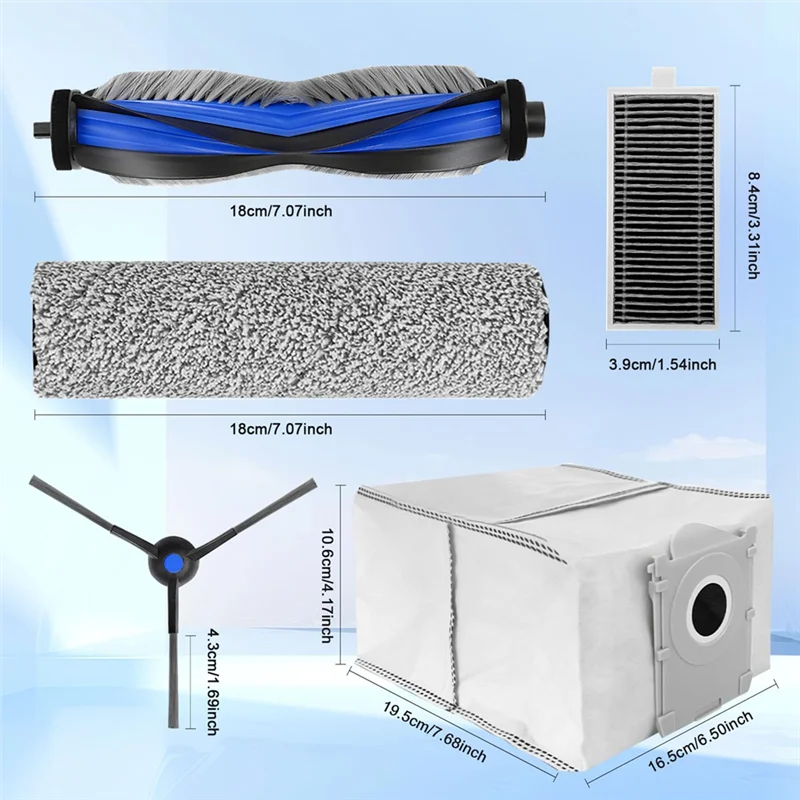 AC39-Main Brush For Ecovacs Deebot X8 Accessory Set For Ecovacs Deebot X8 Vacuum Brush