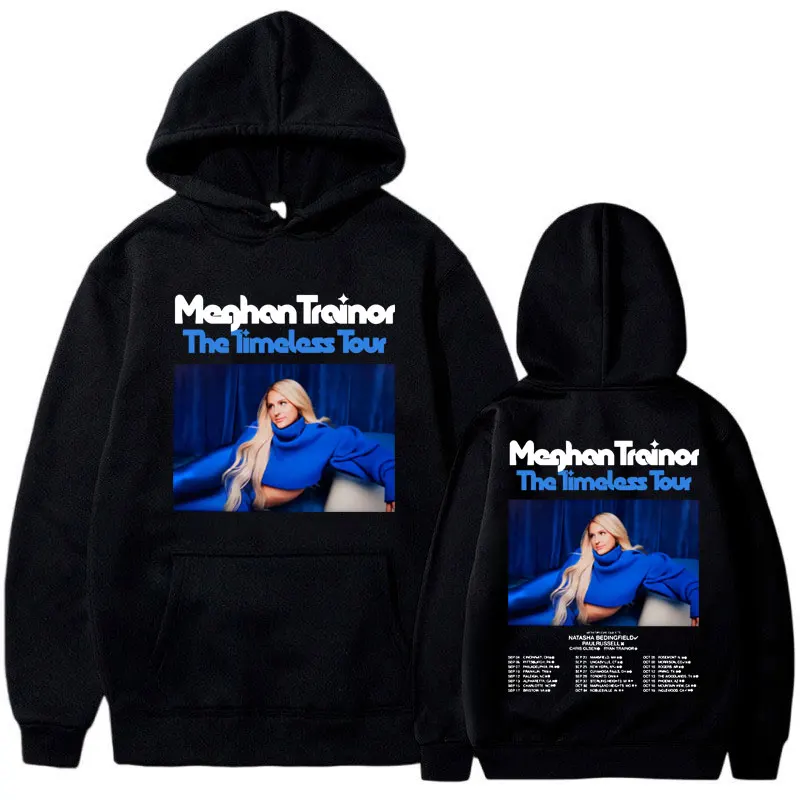 Singer Meghan Trainor The Timeless Tour 2024 new in hoodies men Hip hop Vintage Fashion Pullover Oversized winter sweatshirt