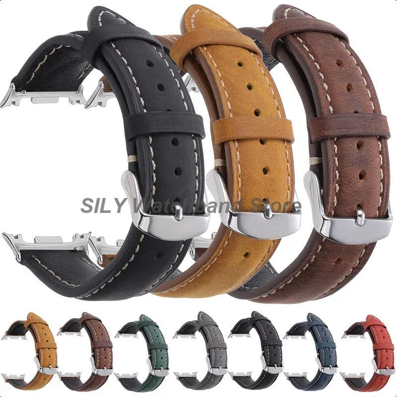 Lederarmband für Samsung Galaxy Watch 8 40/44 mm 8, klassisches Schnellverschluss-Armband, Herren- und Damenarmband, Ersatz-Armband