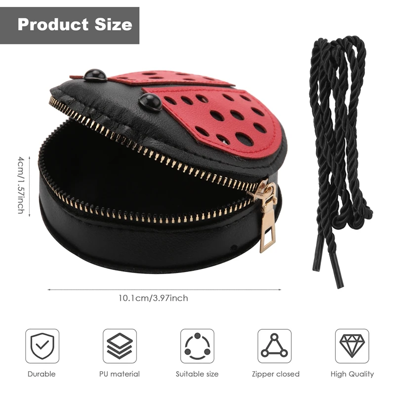 Ladybug Cute Children\'s Shoulder Bag Personality Wild Purse Mini Accessories Bag