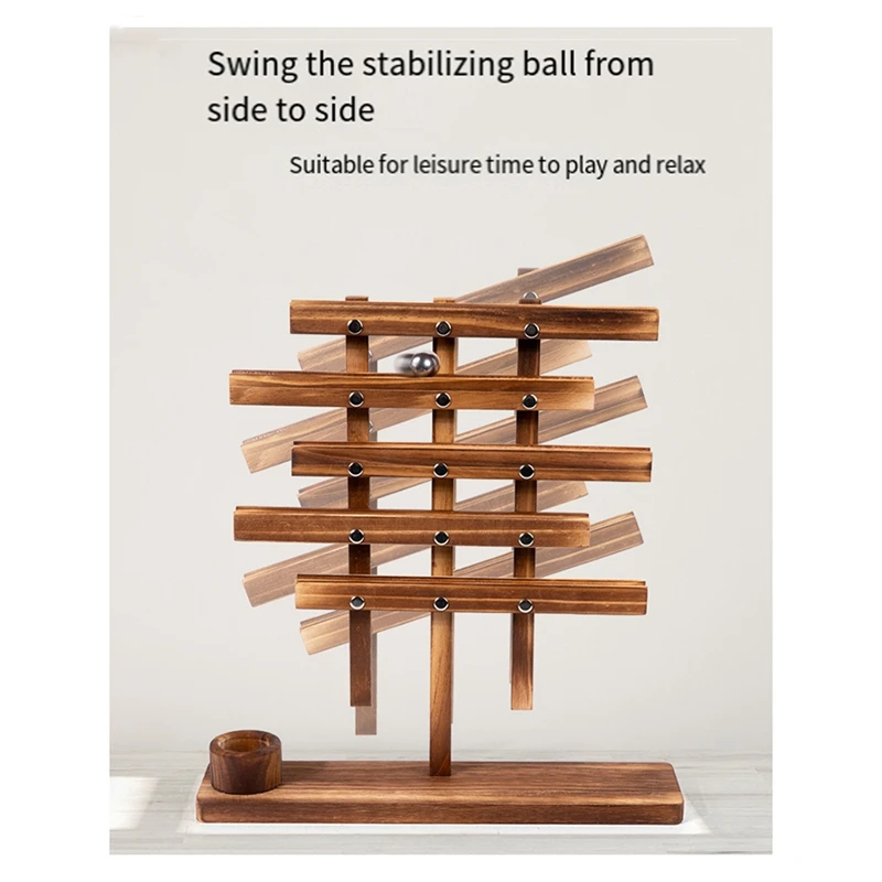 Wood Balancing Strategy Puzzle Marbles Family Board Game Learning Educational Toy, For Kids Ball And Ball Balancing Game