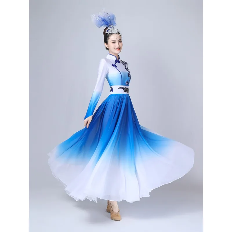 الرقص الكلاسيكي سوينغ تنورة جديدة الكبار افتتاح الرقص الأقلية الرقص دعوى أداء جوقة البدلة #4