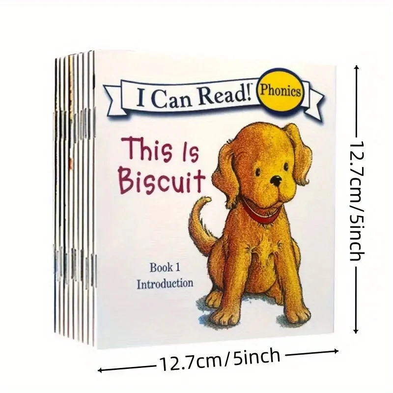My First Grammar Biscuit Phonics Set:12 Books for Short/Long Vowels, Sight Words Early Readers KidsBedtime Stories Learning Gift
