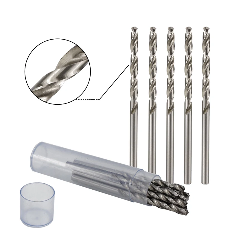 Set di punte elicoidali 10 pezzi 0.3mm-4.0mm punta da trapano per legno in metallo in acciaio ad alta velocità punta da trapano per pistola