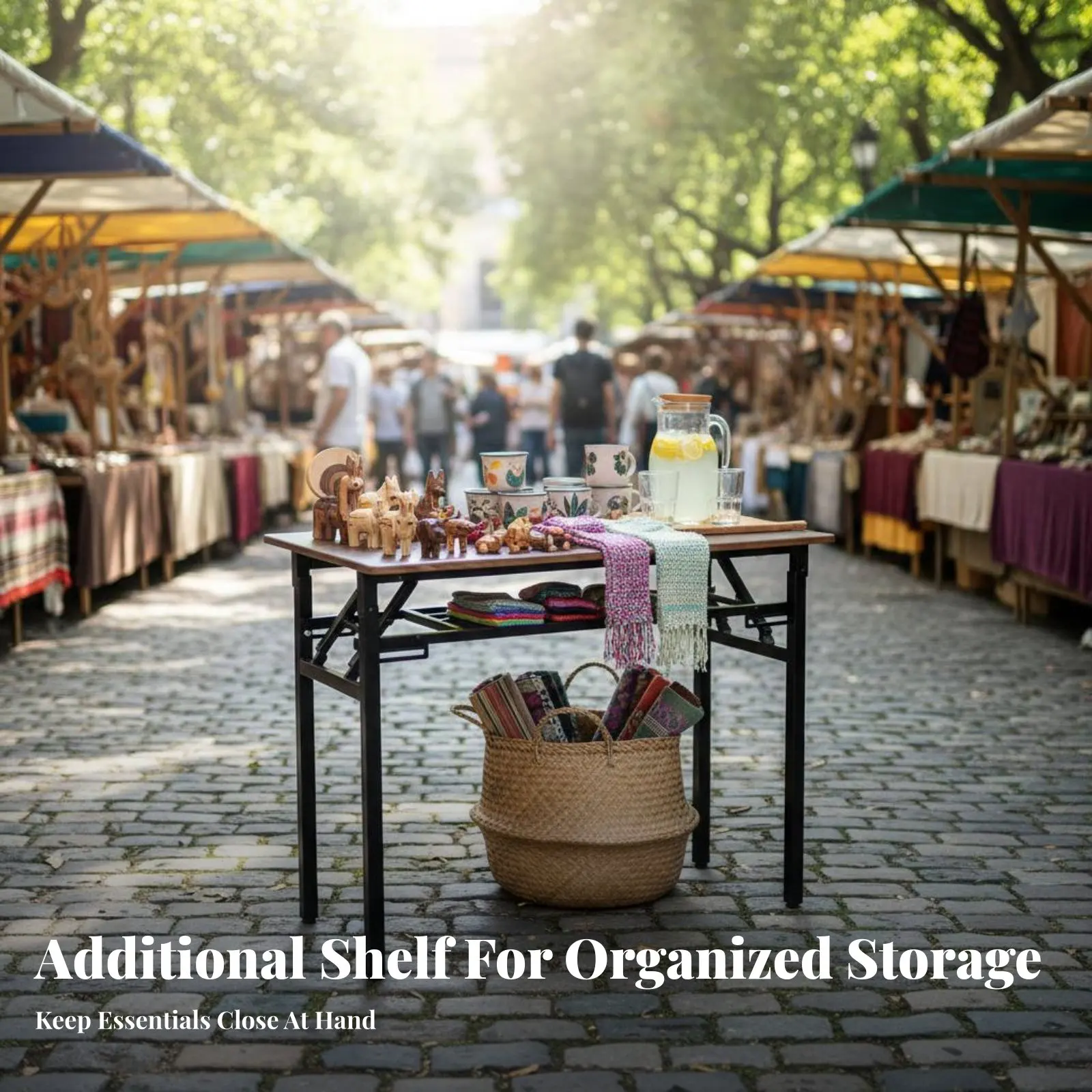 長方形折りたたみテーブル-折りたたみ式デザイン-折りたたみ式ラップトップテーブル-折りたたみ＆持ち運び可能-耐水性天板-遠隔勤務者向け