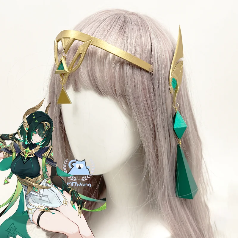 Jogo genshin impacto nefer cosplay prop nefer headwear conjunto headdress prop nefer acessórios para mulheres halloween adereços adultos