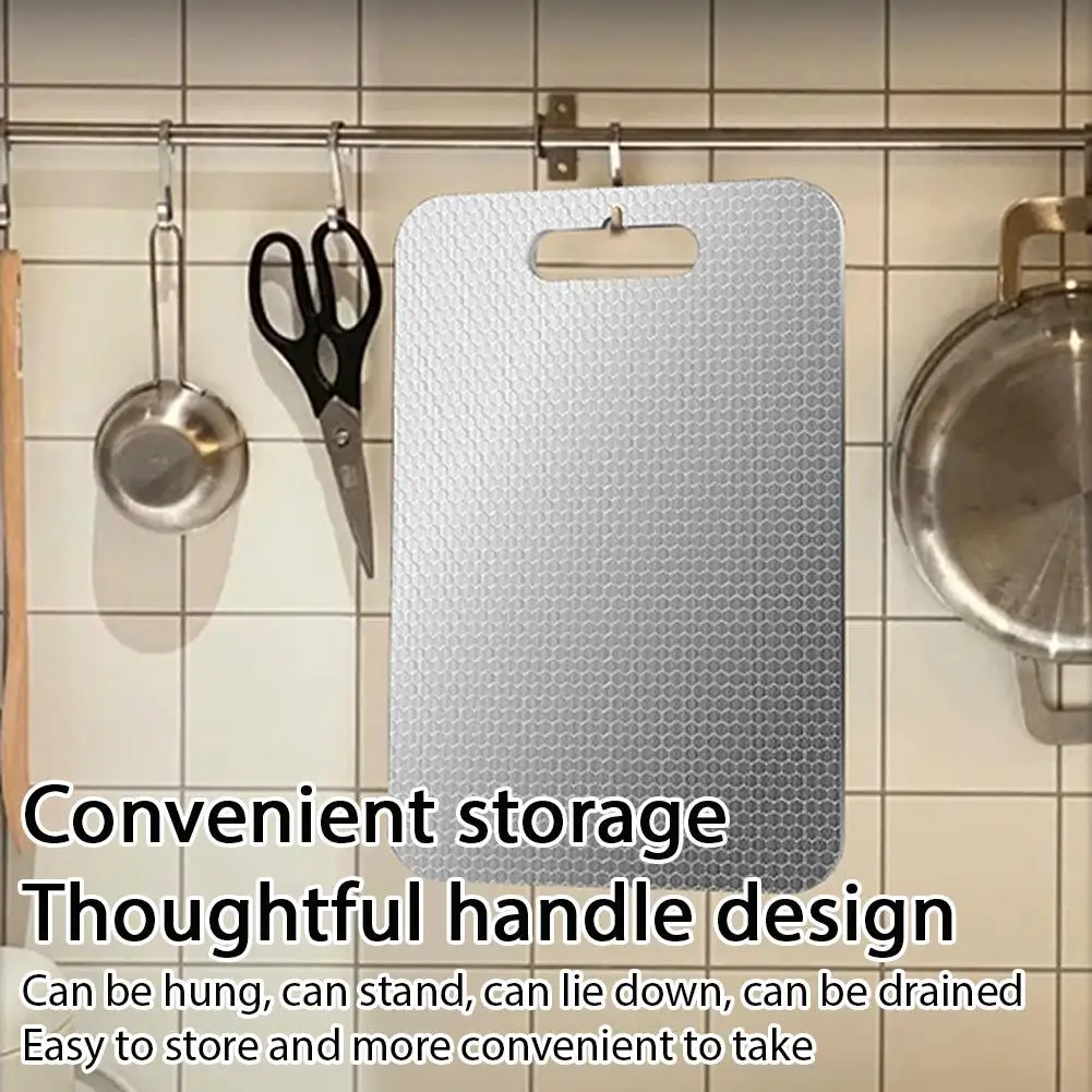 لوح تقطيع سميك مضاد للبكتيريا على شكل قرص العسل من الفولاذ المقاوم للصدأ، لوح تقطيع للفواكه والخضروات في المطبخ