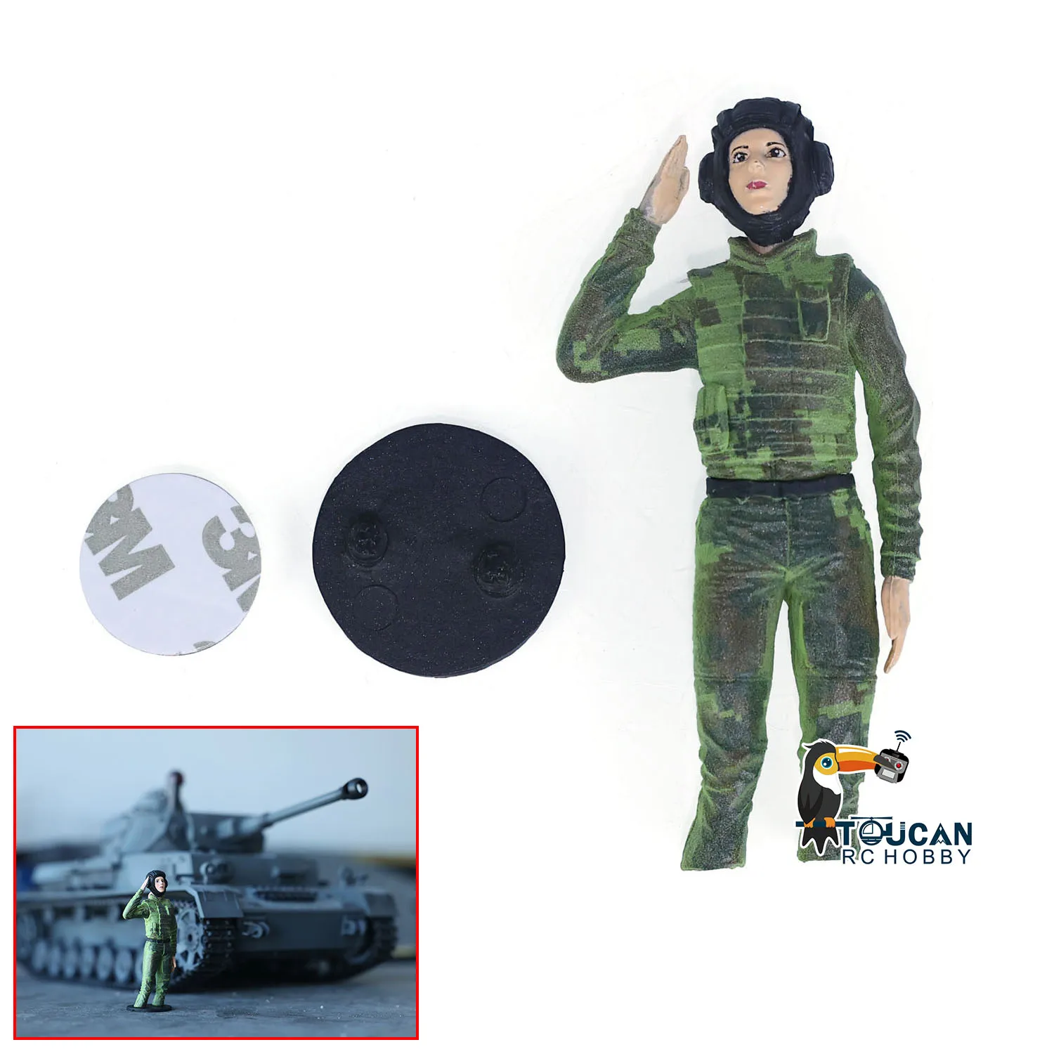 

Resin Female Soldier Decoration For Heng Long 1/16 Remote Control Tanks Model Decorative Spare Parts TH23202