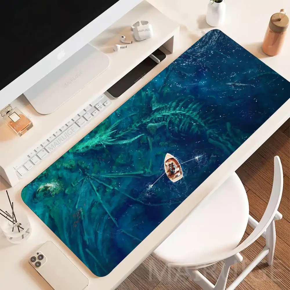 

Dinosaur bone boat Mouse Pad Large Gaming Mousepads Art Non-slip Computer desk Laptop Tablet Table Cushion Mat Mini PC Playmat