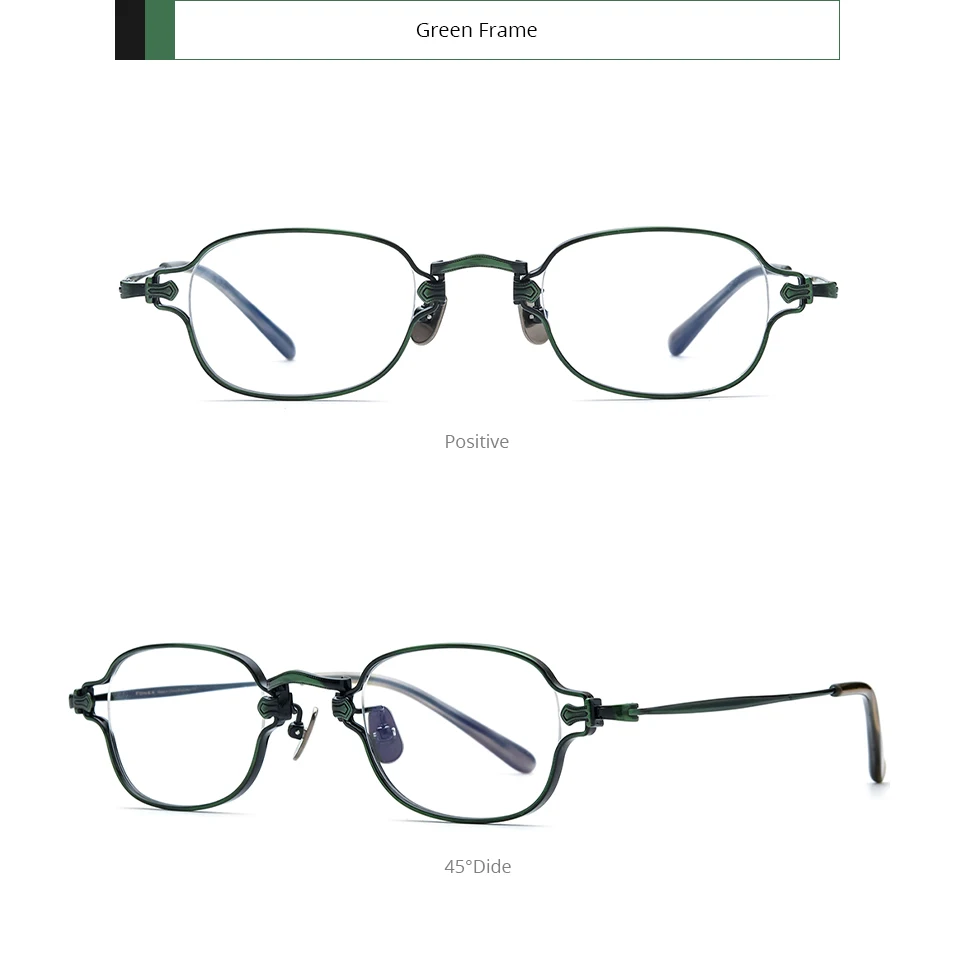 FONEX Titan Brille Rahmen Männer Drand Design Retro Quadrat Brillen Frauen Vintage Japanische Brille Ultraleicht Brillen MN186 – Detail 7