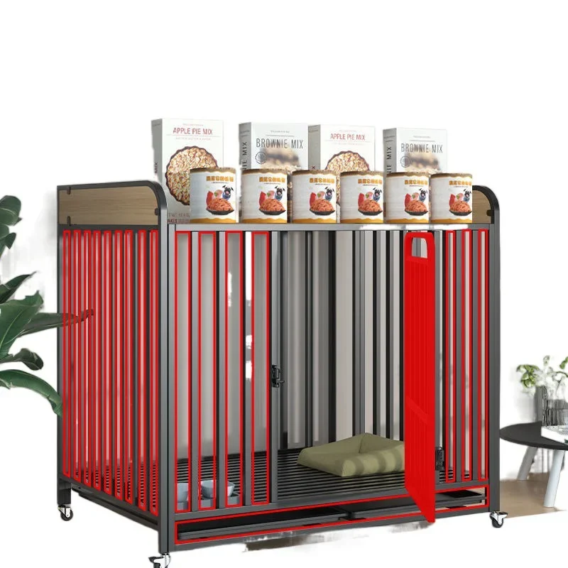 

Dog cage with toilet