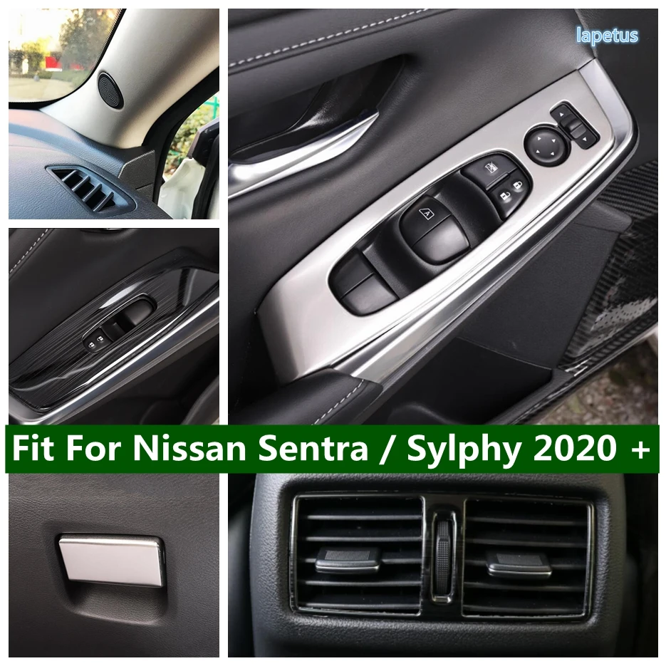 

Glove Box Window Lift Button Rear Armrest Box Air AC Vent Cover Trim Fit For Nissan Sentra / Sylphy 2020 - 2024 Car Accessories