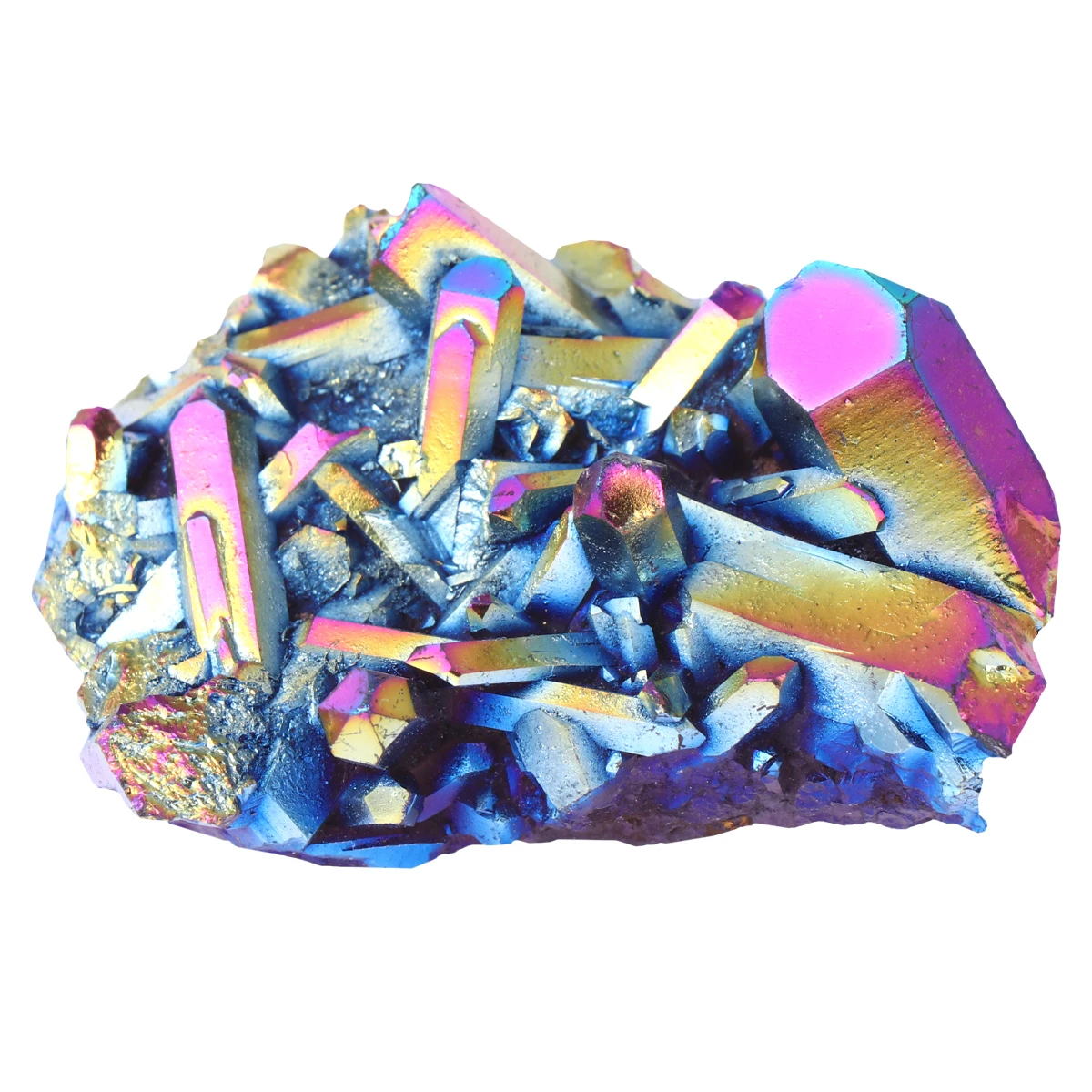 

1Pcs Crystal Cluster Ornament Natural Crystal Desktop Adornment for Home Office Fish Tank Decor Garden DIY Gift 50G Random Style