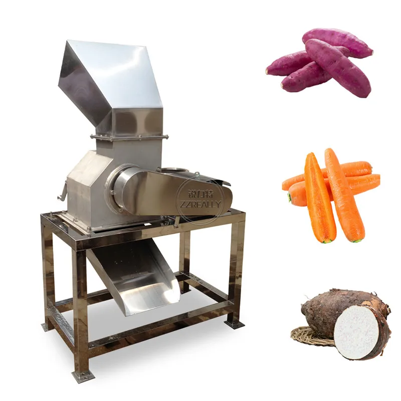 T/h eléctrico de acero inoxidable para manzana, frutas y verduras, jaula para ardilla, jengibre, ajo, Chile, trituradora, máquina pulidora