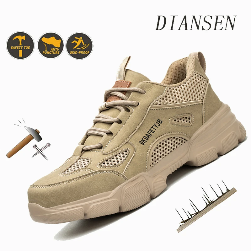 

Защитная обувь, мужские рабочие ботинки со стальным носком, неразрушимые рабочие кроссовки, устойчивые к проколам защитные рабочие ботинки для тренировки на площадке