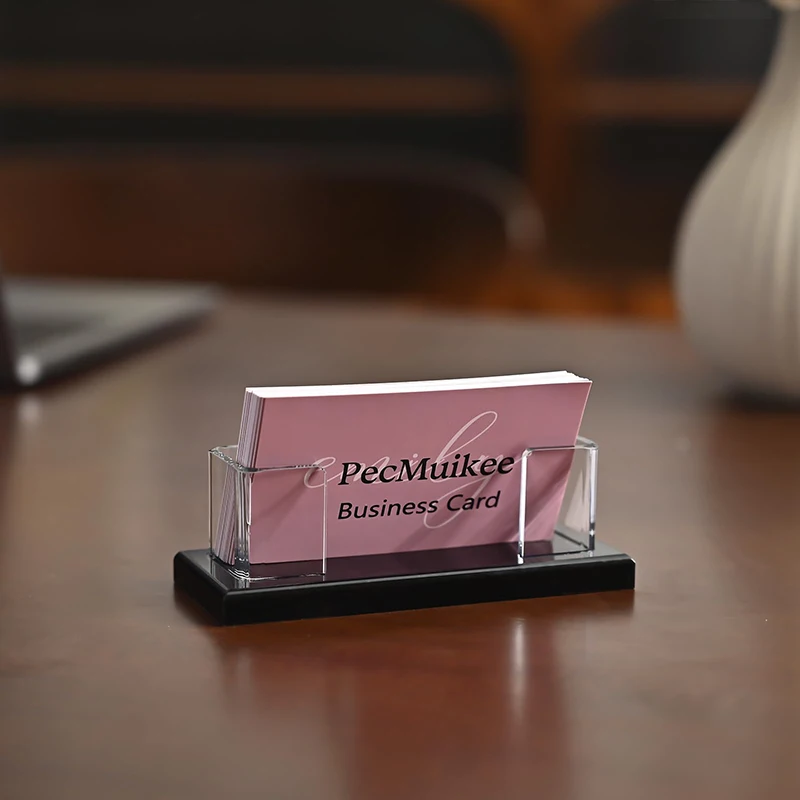 حامل بطاقات عمل من الأكريليك الشفاف، حامل عرض بطاقات العمل المكتبية، حامل بطاقات عمل 30-40 للمكتب