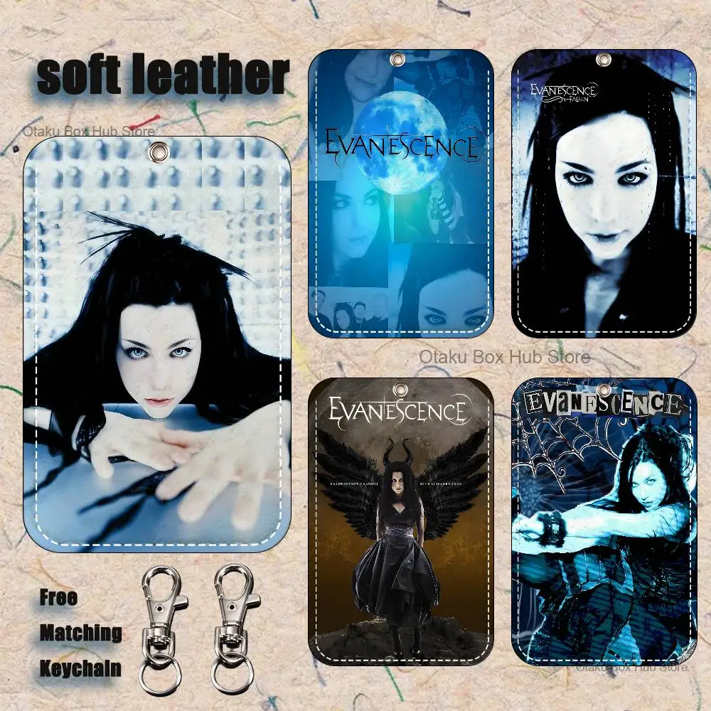 

E-Evanescence A-Amy Lee Cartoon Card Keychain Anime Fashion Pendant Bag ID Door Card Case Bus Card Cute Adult