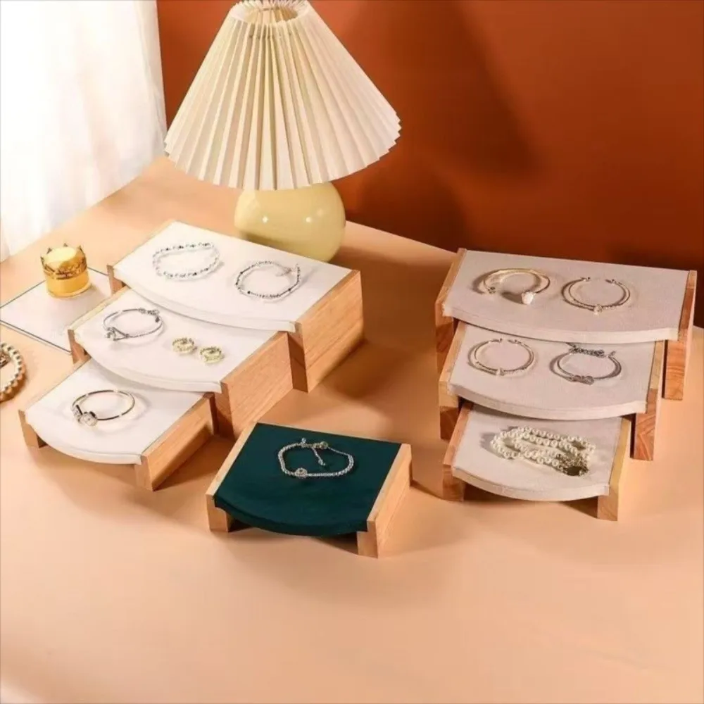 

3Pc/Set Fashion Pendant Necklace Display Stand Velvet/PU Leather European-style Jewelry Display Organizer Multi-purpose High-end