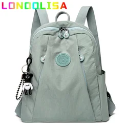 Mochila de pano de nylon de grande capacidade feminina, mochila de viagem casual para adolescente, mochila escolar de alta qualidade