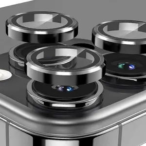 Bilashmart 16 17 Pro Max 16e Case Rear Metal Camera Protector iPhone 16ProMax 16Pro iPhone16 Plus iPhone17 Air 3D Lens Glass Ring Cover