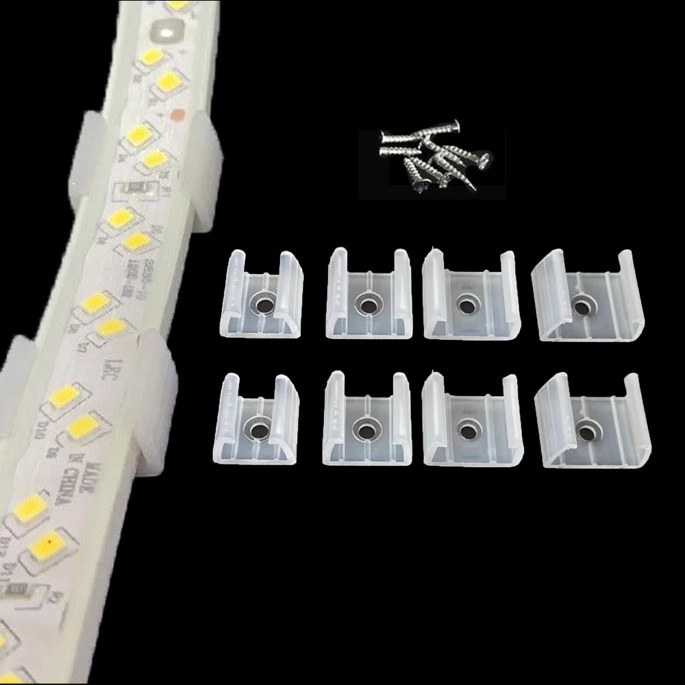 Ceiling Light Strip Special LED Fastening Clip Accessories with Screw,LED Connector Holder Buckle,Plastic Fixed Hard Clips