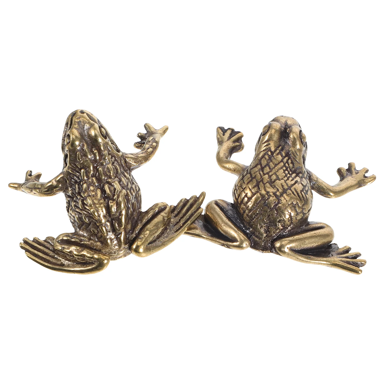 

Frog Brass Frogs Decor Craft Accessories Golden Toad Statues Exquisite Retro Office