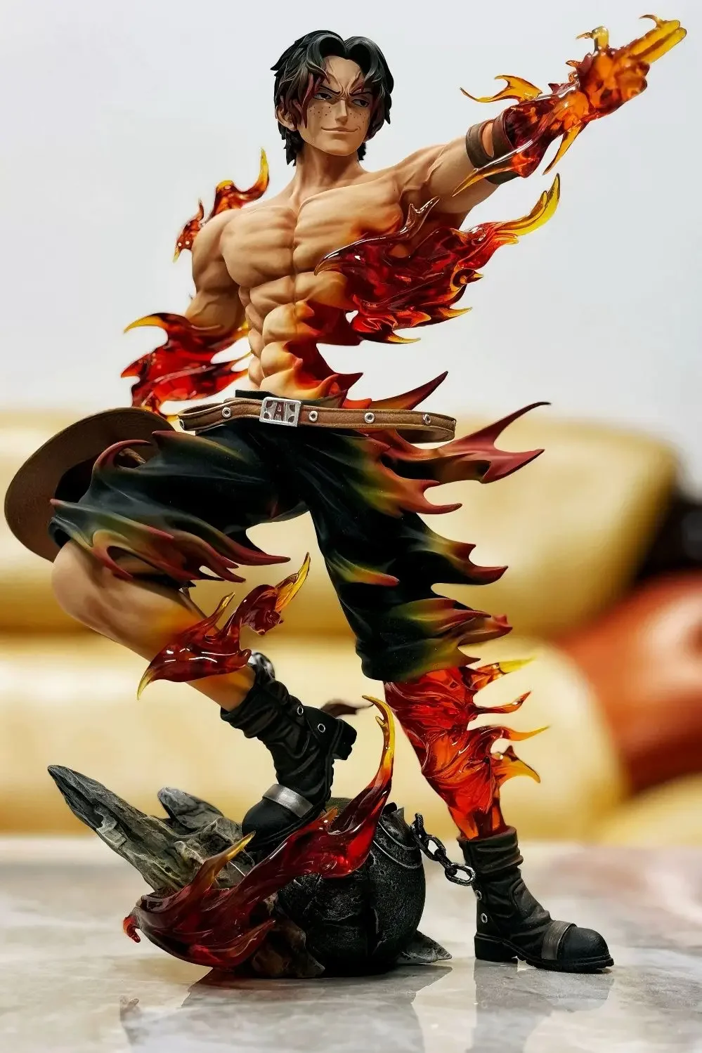 One Piece Ace Anime Figure Portgas·D· Ace Action Figurine Statue Pvc Gk Model Collection Desktop Decoration Toy Birthday Gifts - view 2