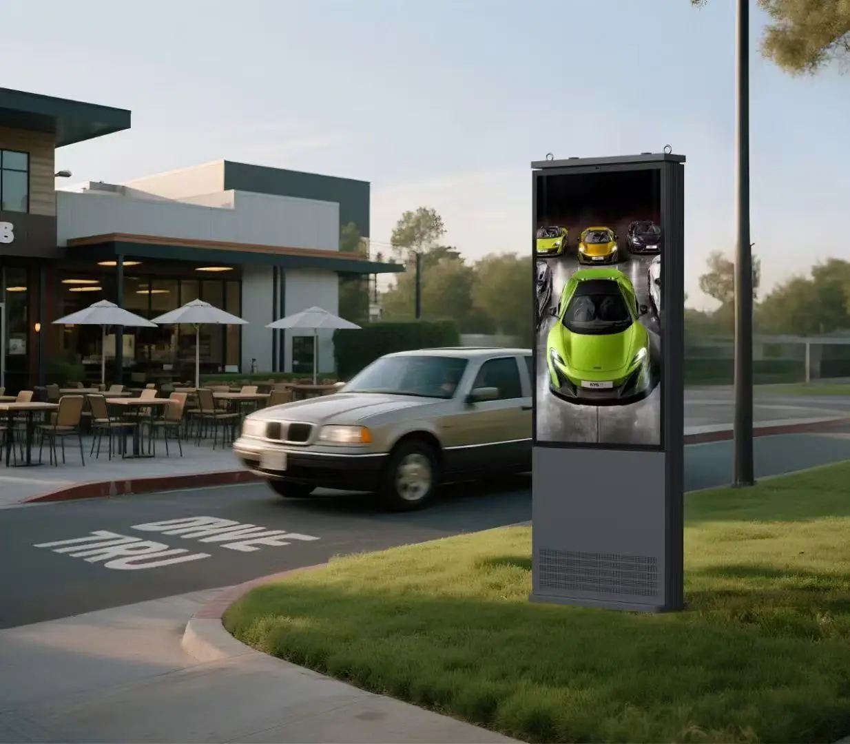 65 Inch High Outdoor Indoor Vertical LCD Display Screen Digital Stand Advertising Display with Digital Signage and Display