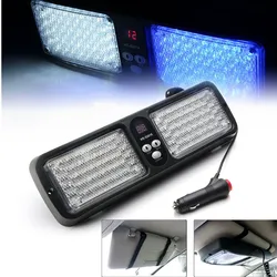Hot SUNSHIELD VISOR STROBE LGHT WITH 86 LEDS Emergency Warning Flash Car Visor Sun Shield Lamp Strobe for Police