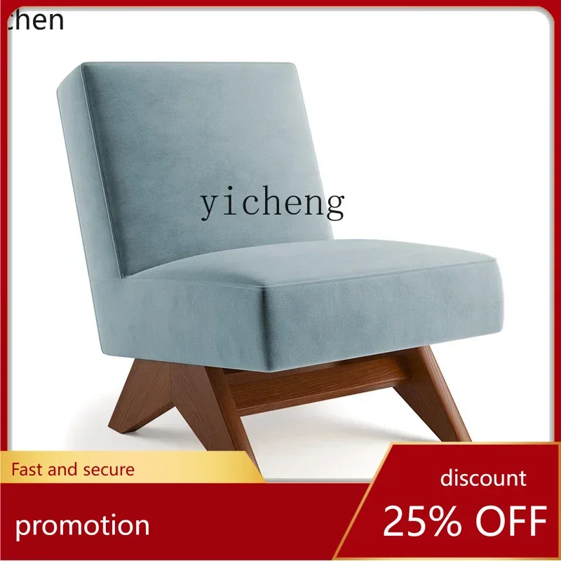 ZMLSimple Retro Flannel Small Apartment B & B Quiet Style Single-Seat Sofa Chair