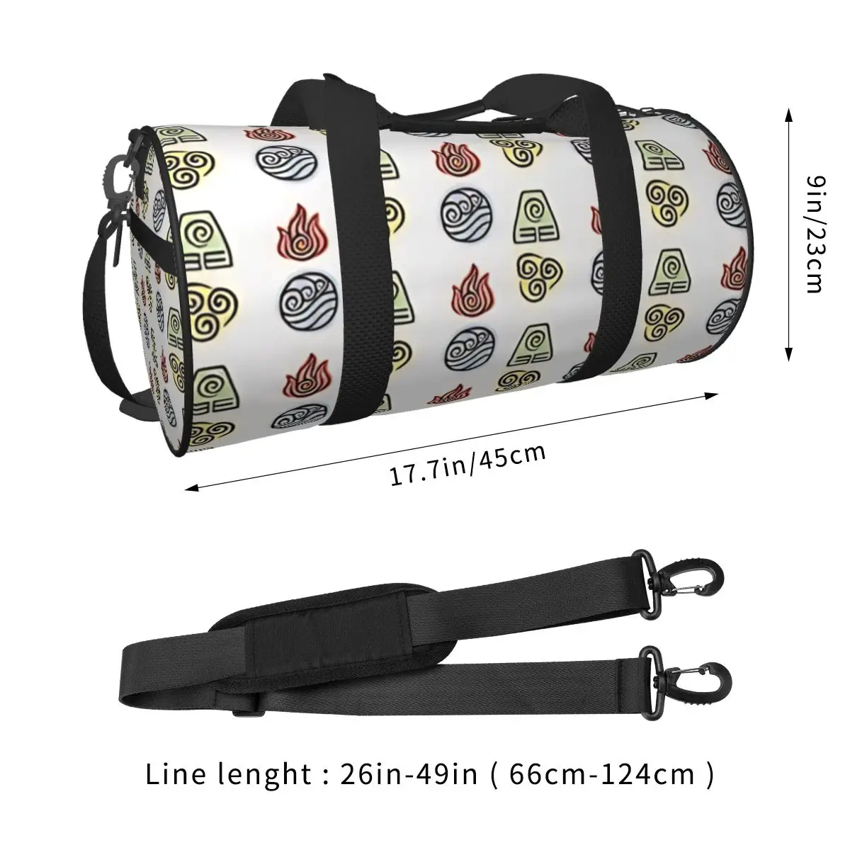 Gym Bag Glitter Elements Sports Bag Large A-Avatars Male Female Weekend Custom Handbag Colorful Training Fitness Bag