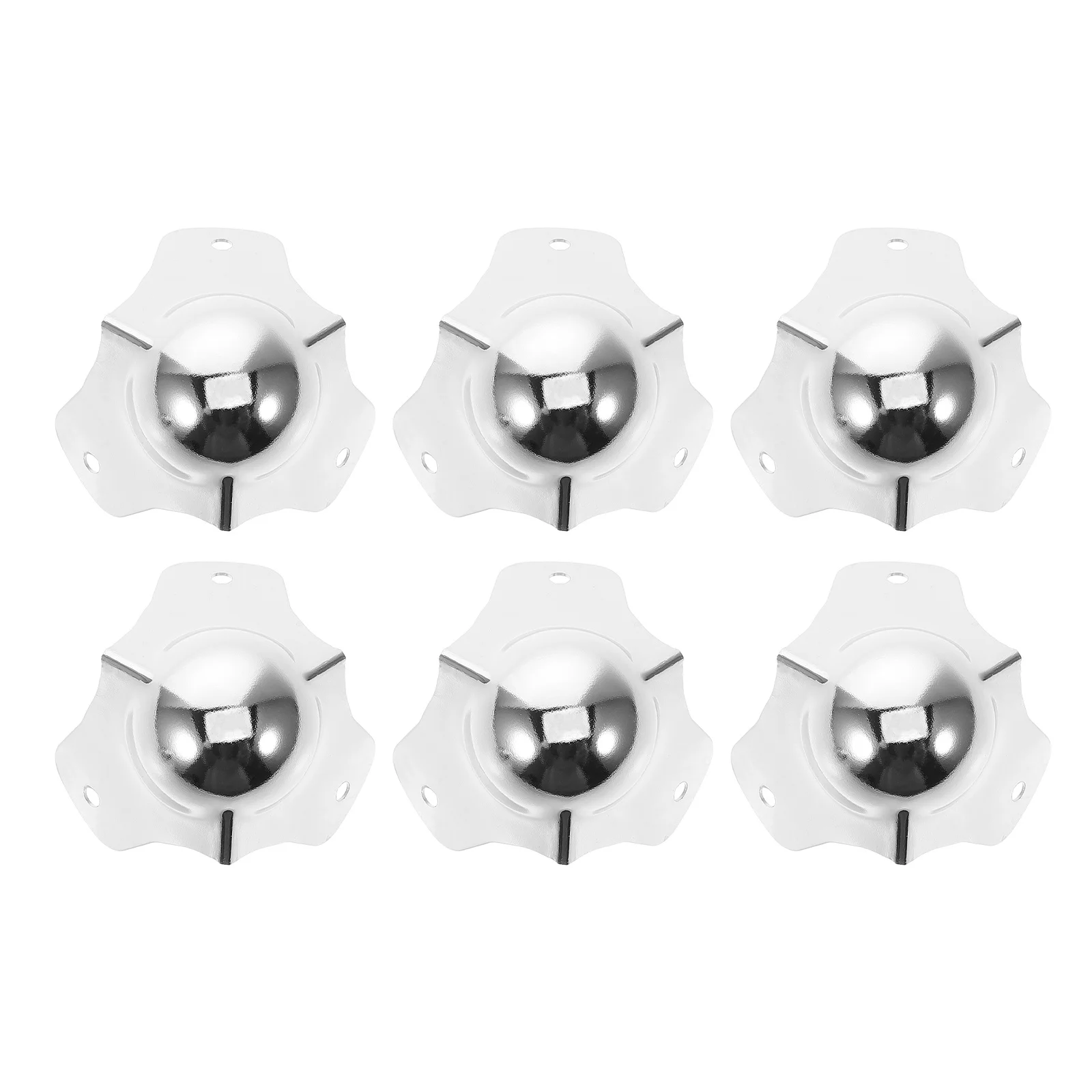 6Pcs Silver Ball Corner Protectors Metal Edge Guards for Cabinets Furniture Tables Shockproof