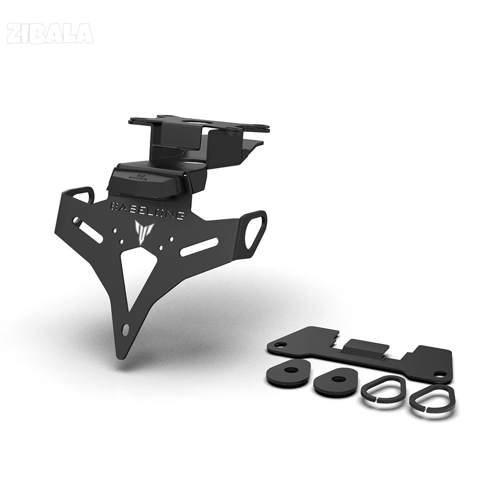 Motorcycle Rear License Number Plate Tail Frame Holder Bracket with LED Light For Yamaha MT-07 MT07 MT-07 Y-AMT 2025-2026-2027