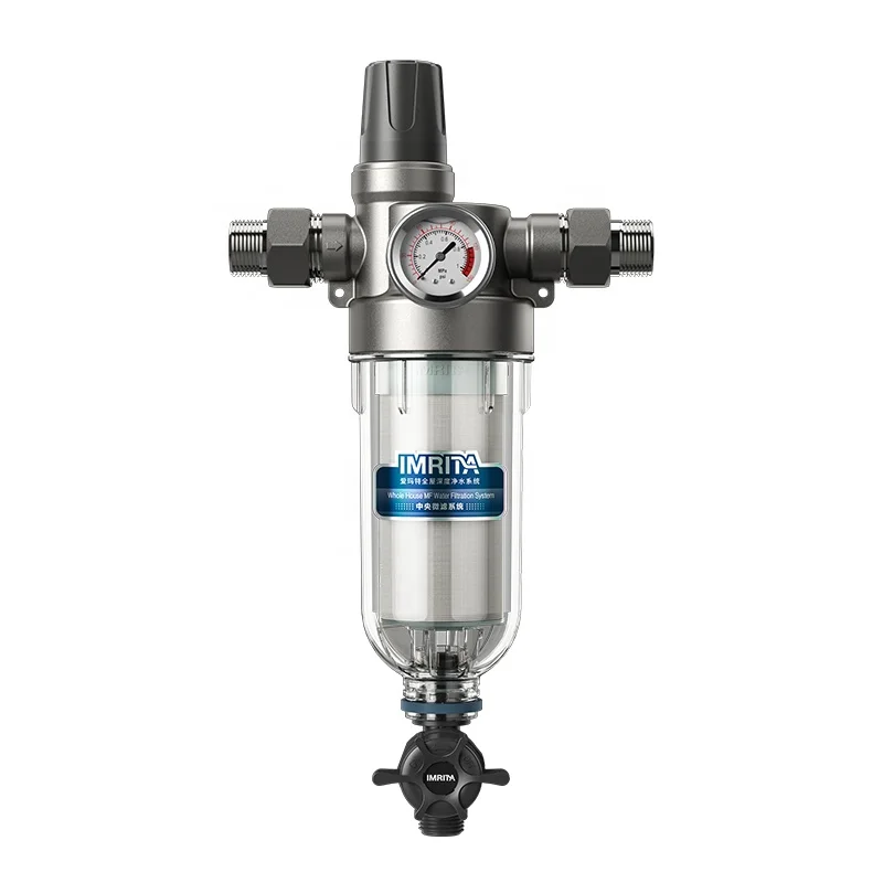 

IMRITA Whole House Water Filter 40-50 Micron Tap Water Flow Spin Down Mesh Removal Prefilter System for Washing Machine