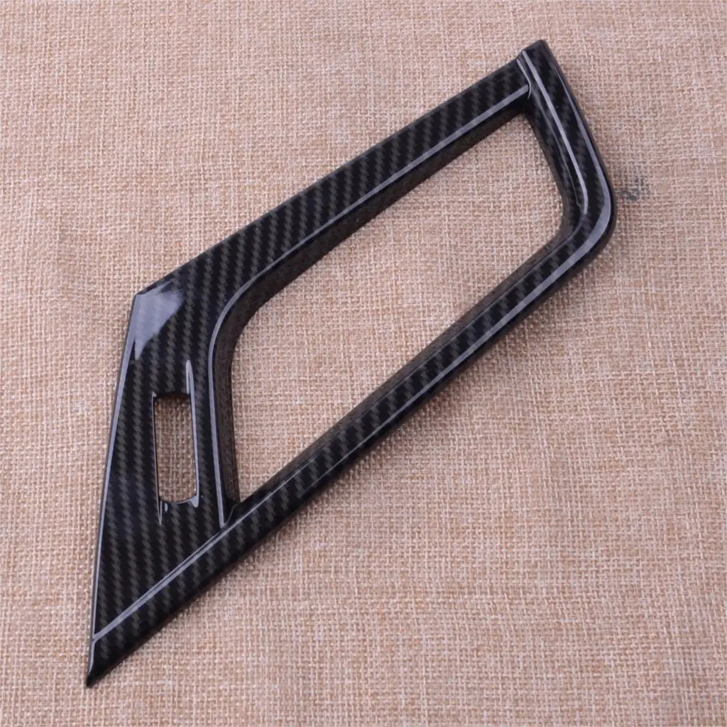 In Fibra di carbonio Auto di Sfiato Aria Condizionata Presa di Copertura Trim Telaio Nero ABS Fit Per BMW Serie 2 F45 F46 218i 2015 2016 2017