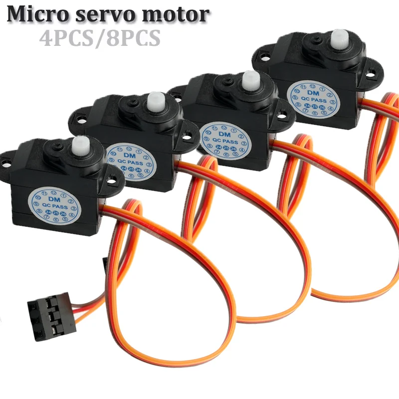 

4PCS/8PCS DM-S0020 2.1g Micro Digital Servo Motor 180 Degree JR Connector 2g Mini Servos DIY Parts For RC Aircraft Model