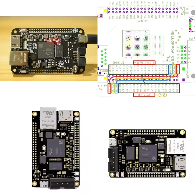 Xilinx Zynq 7020 V1.3 Minimum System Board FPGA Development Kit ARM Cortex A9 Programmable Logic Core Learning Module