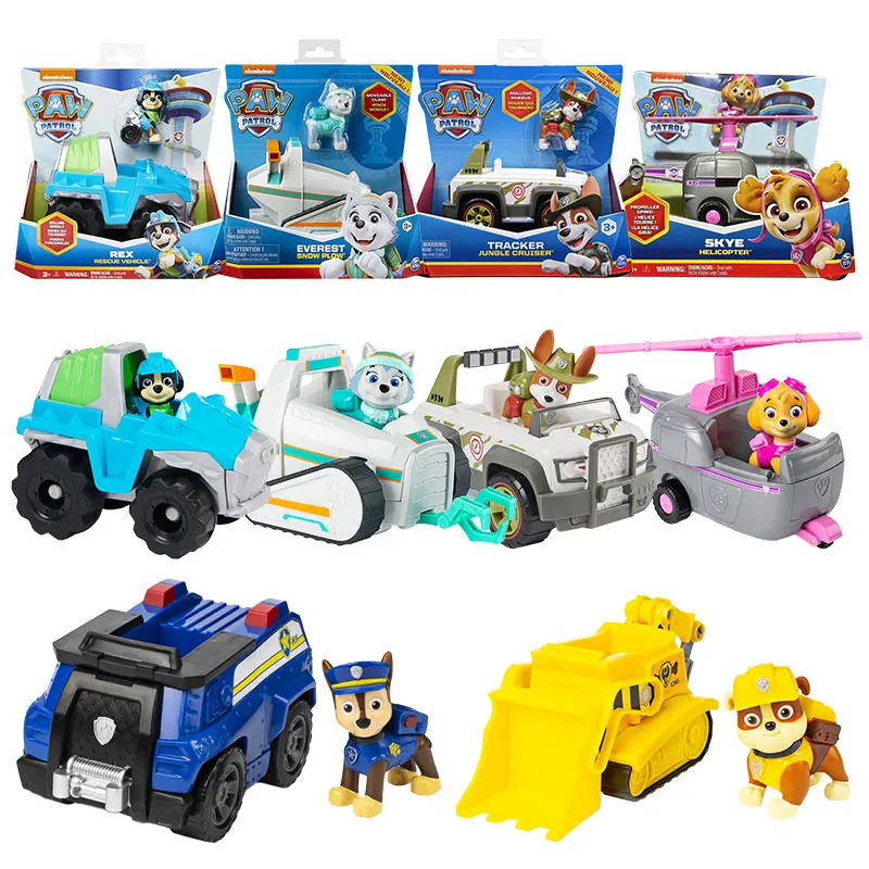 Oryginalne samochody Paw Patrol Zabawki Liberty Pojazdy Paw Patrol Everest Skye Dino Rescue Rex Tracker Ryder Figurka akcji Prezent urodzinowy