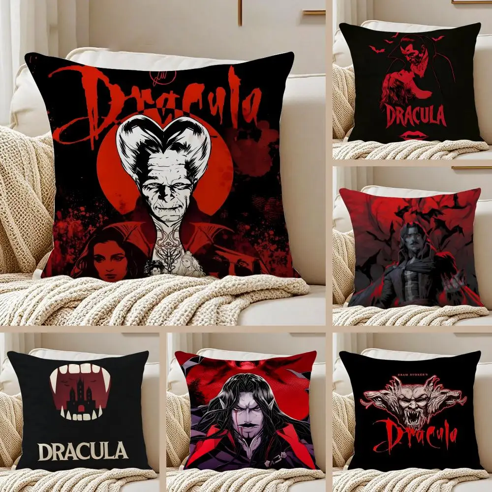 Classic Movie Bram Stoker's Dracula Cushion Cover Pillowcase Anti-dustmite Invisible Zipper Short Plush Sofa Cushion