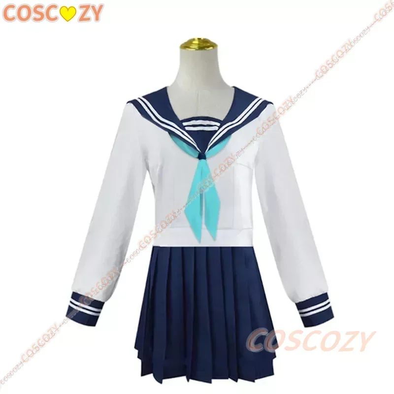 Disfraz de Cosplay de Shikanoko Noko, uniforme escolar de Anime, falda JK, peluca de red rosa