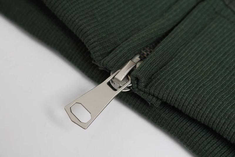 Zamszowa Krótka Bluza z Kapturem Czarno-Zielono-Różowa z Podwójnym Zamkiem, Naszywką Haftowaną i Etykietą, Męska Damska, High Street Casual, Pulower z Kapturem