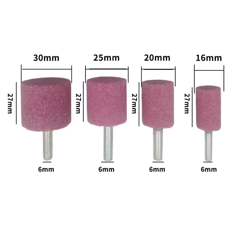 1pc Polishing Head Wheel Head Abrasive Mounted For Dremel Rotary Tools Electric Grinding Stone Wheel Accessories 6mm Shank