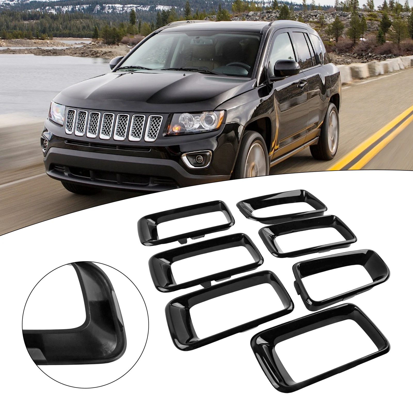 

Bumper Trim Molding Grille Trim Molding OEM Number 68109865AA Reliable Automotive Part Car Front Grille Accessory Accessory