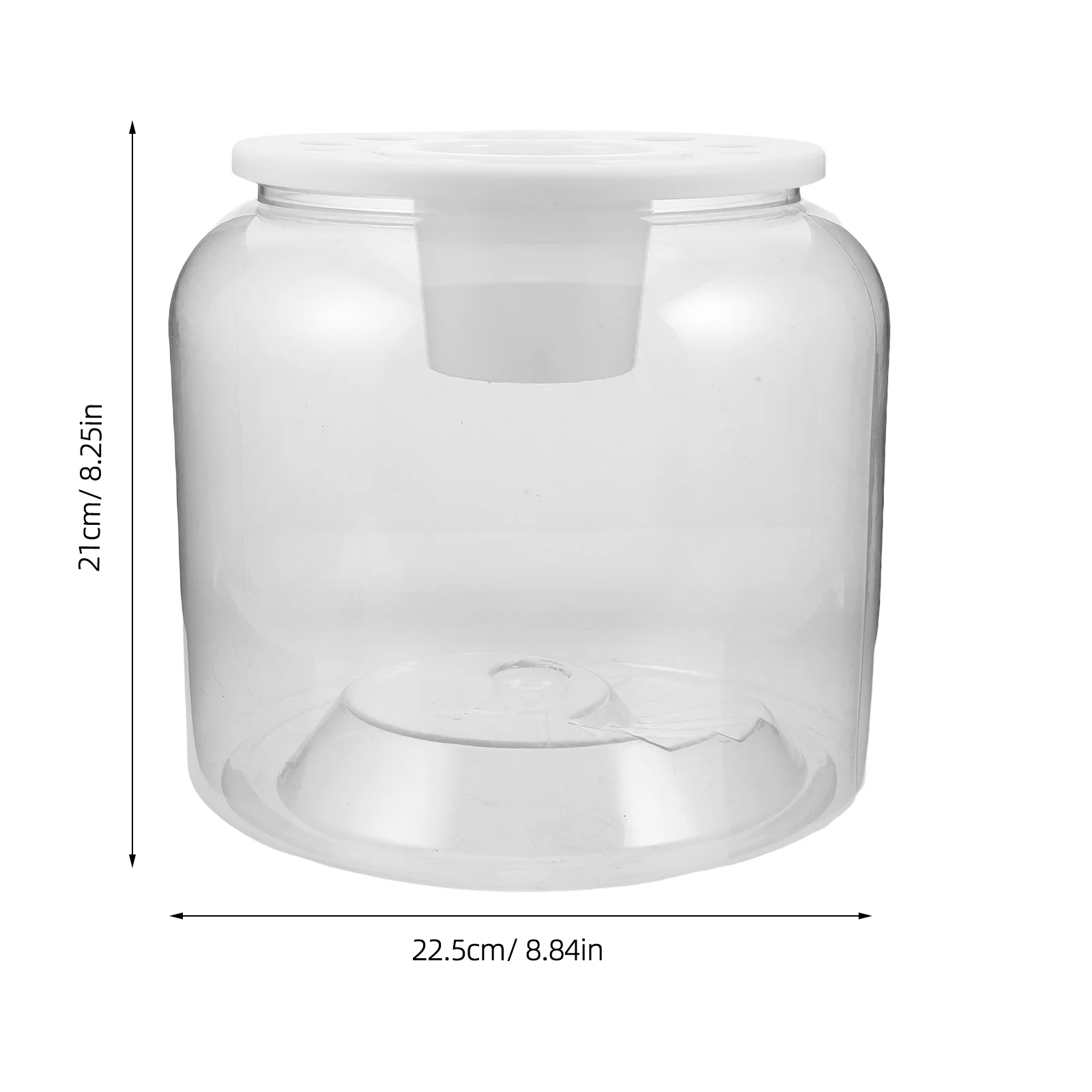 Transparent Tank Clear Round Portable Turtle Terrarium Starter Kit For Reptile Amphibian Pet Observation Desktop